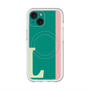 スリムプロテクションプレミアムケース with MagSafe［ オリジナル - initial color line - L green ］