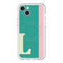 スリムプロテクションプレミアムケース with MagSafe［ オリジナル - initial color line - L green ］