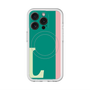 スリムプロテクションプレミアムケース with MagSafe［ オリジナル - initial color line - L green ］