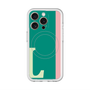 スリムプロテクションプレミアムケース with MagSafe［ オリジナル - initial color line - L green ］