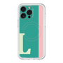 スリムプロテクションプレミアムケース with MagSafe［ オリジナル - initial color line - L green ］