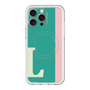 スリムプロテクションプレミアムケース with MagSafe［ オリジナル - initial color line - L green ］