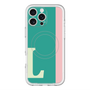 スリムプロテクションプレミアムケース with MagSafe［ オリジナル - initial color line - L green ］