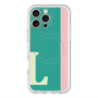 スリムプロテクションプレミアムケース with MagSafe［ オリジナル - initial color line - L green ］