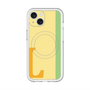 スリムプロテクションプレミアムケース with MagSafe［ オリジナル - initial color line - L yellow ］