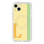 スリムプロテクションプレミアムケース with MagSafe［ オリジナル - initial color line - L yellow ］