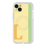 スリムプロテクションプレミアムケース with MagSafe［ オリジナル - initial color line - L yellow ］