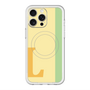 スリムプロテクションプレミアムケース with MagSafe［ オリジナル - initial color line - L yellow ］