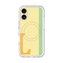 スリムプロテクションプレミアムケース with MagSafe［ オリジナル - initial color line - L yellow ］