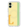 スリムプロテクションプレミアムケース with MagSafe［ オリジナル - initial color line - L yellow ］