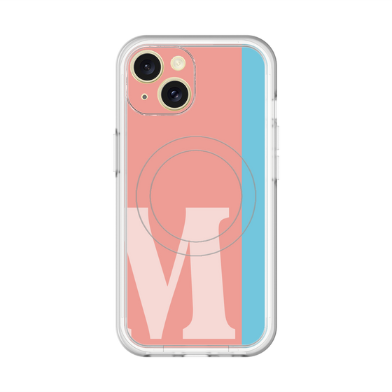 スリムプロテクションプレミアムケース with MagSafe［ オリジナル - initial color line - M pink ］