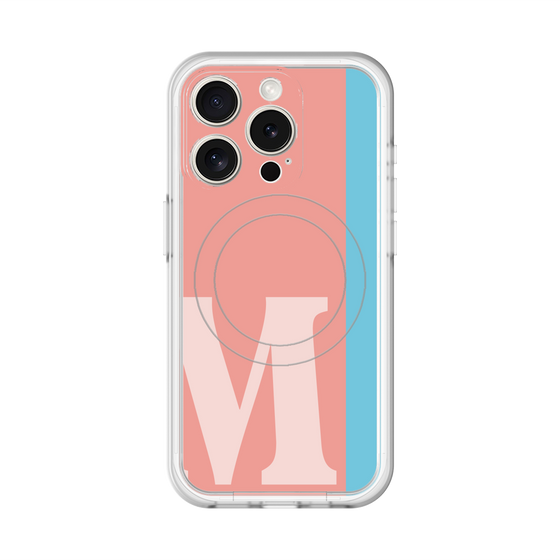 スリムプロテクションプレミアムケース with MagSafe［ オリジナル - initial color line - M pink ］