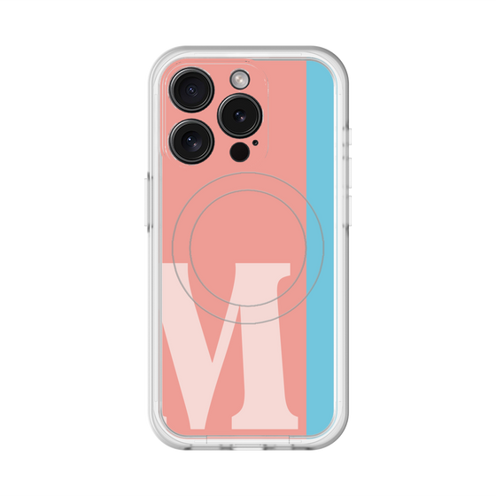 スリムプロテクションプレミアムケース with MagSafe［ オリジナル - initial color line - M pink ］
