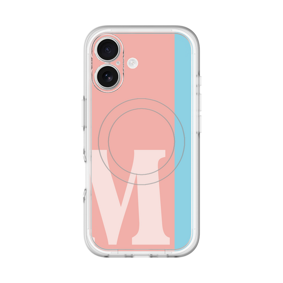 スリムプロテクションプレミアムケース with MagSafe［ オリジナル - initial color line - M pink ］