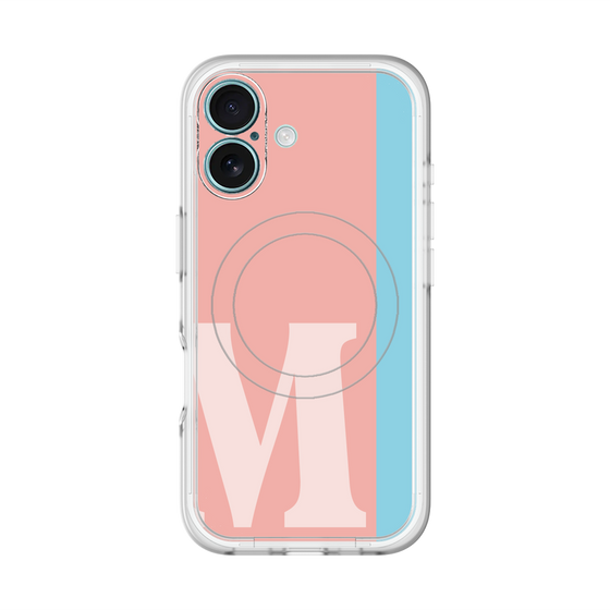 スリムプロテクションプレミアムケース with MagSafe［ オリジナル - initial color line - M pink ］