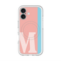 スリムプロテクションプレミアムケース with MagSafe［ オリジナル - initial color line - M pink ］