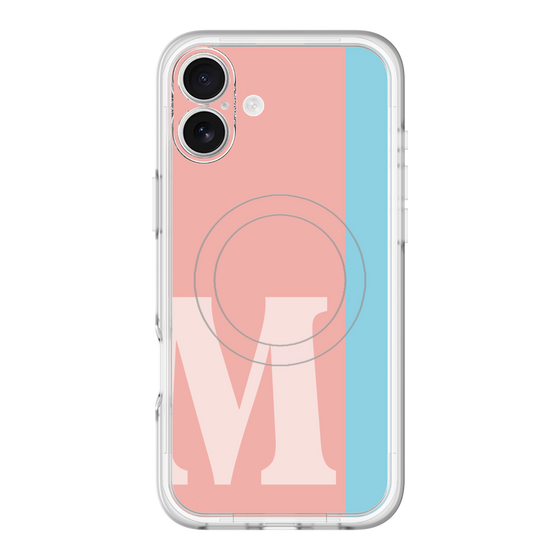 スリムプロテクションプレミアムケース with MagSafe［ オリジナル - initial color line - M pink ］