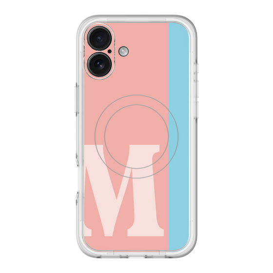 スリムプロテクションプレミアムケース with MagSafe［ オリジナル - initial color line - M pink ］