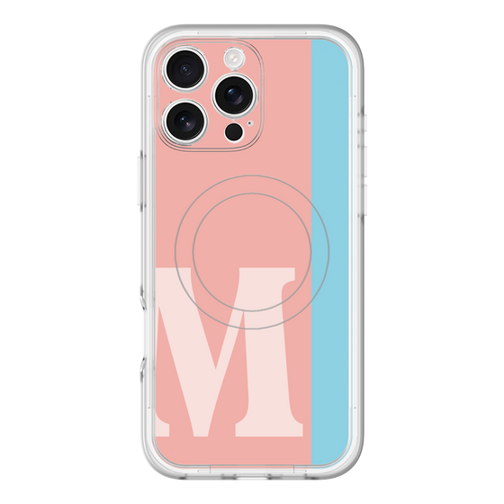 スリムプロテクションプレミアムケース with MagSafe［ オリジナル - initial color line - M pink ］