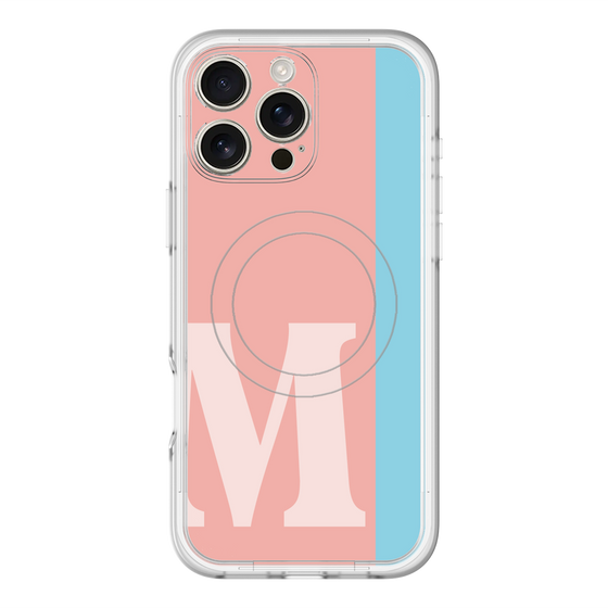 スリムプロテクションプレミアムケース with MagSafe［ オリジナル - initial color line - M pink ］
