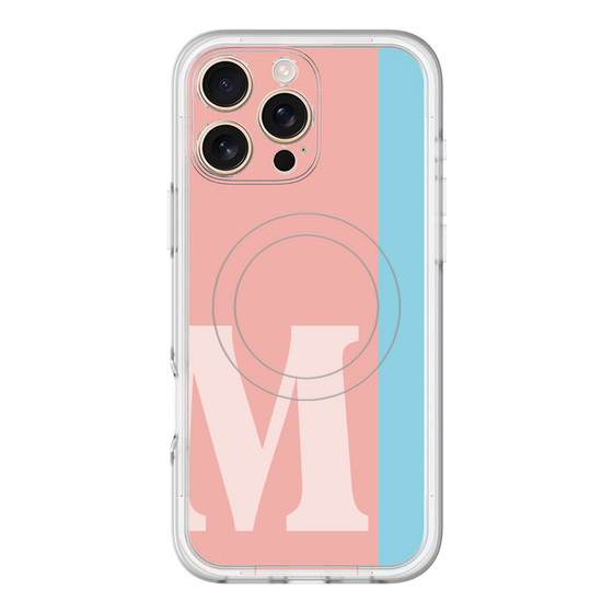 スリムプロテクションプレミアムケース with MagSafe［ オリジナル - initial color line - M pink ］