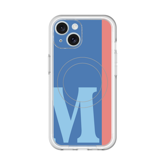スリムプロテクションプレミアムケース with MagSafe［ オリジナル - initial color line - M blue ］
