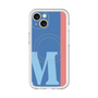 スリムプロテクションプレミアムケース with MagSafe［ オリジナル - initial color line - M blue ］