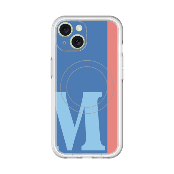 スリムプロテクションプレミアムケース with MagSafe［ オリジナル - initial color line - M blue ］