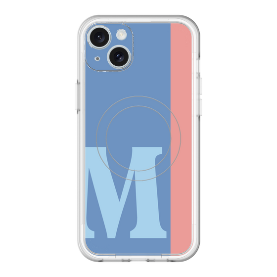 スリムプロテクションプレミアムケース with MagSafe［ オリジナル - initial color line - M blue ］