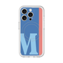 スリムプロテクションプレミアムケース with MagSafe［ オリジナル - initial color line - M blue ］