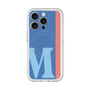 スリムプロテクションプレミアムケース with MagSafe［ オリジナル - initial color line - M blue ］