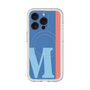 スリムプロテクションプレミアムケース with MagSafe［ オリジナル - initial color line - M blue ］