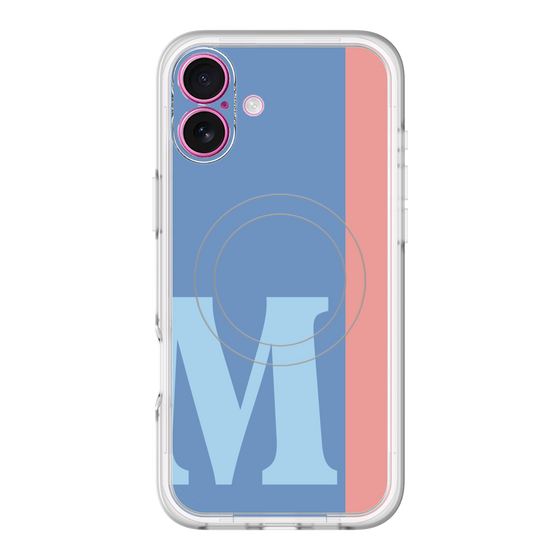 スリムプロテクションプレミアムケース with MagSafe［ オリジナル - initial color line - M blue ］