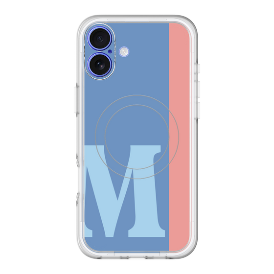 スリムプロテクションプレミアムケース with MagSafe［ オリジナル - initial color line - M blue ］