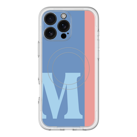 スリムプロテクションプレミアムケース with MagSafe［ オリジナル - initial color line - M blue ］