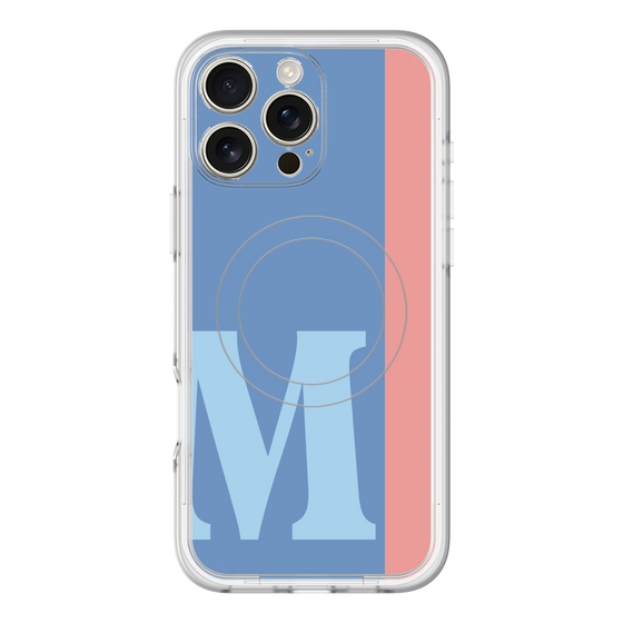 スリムプロテクションプレミアムケース with MagSafe［ オリジナル - initial color line - M blue ］