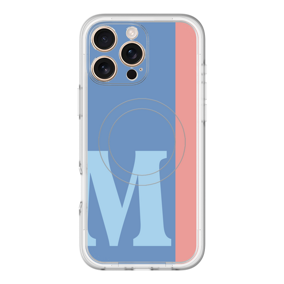 スリムプロテクションプレミアムケース with MagSafe［ オリジナル - initial color line - M blue ］
