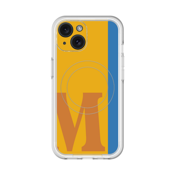 スリムプロテクションプレミアムケース with MagSafe［ オリジナル - initial color line - M orange ］
