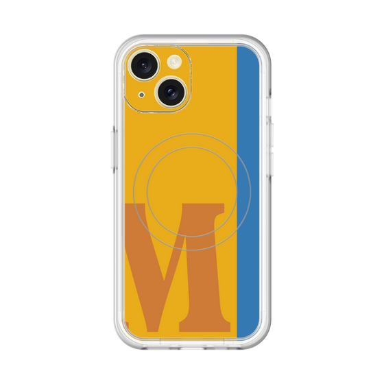 スリムプロテクションプレミアムケース with MagSafe［ オリジナル - initial color line - M orange ］