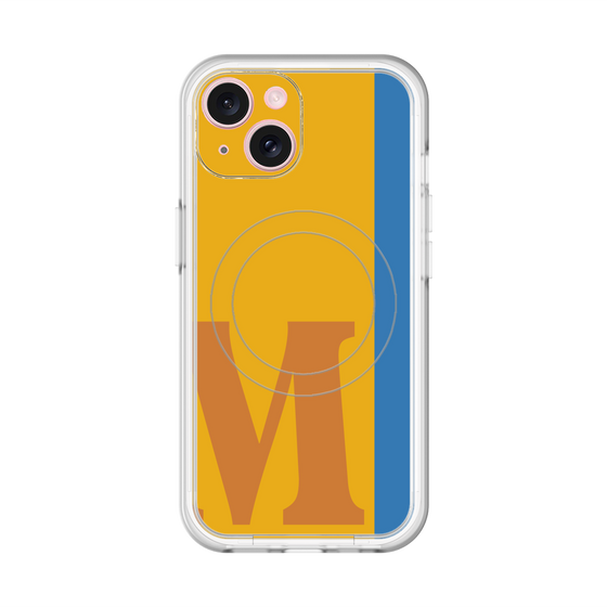 スリムプロテクションプレミアムケース with MagSafe［ オリジナル - initial color line - M orange ］