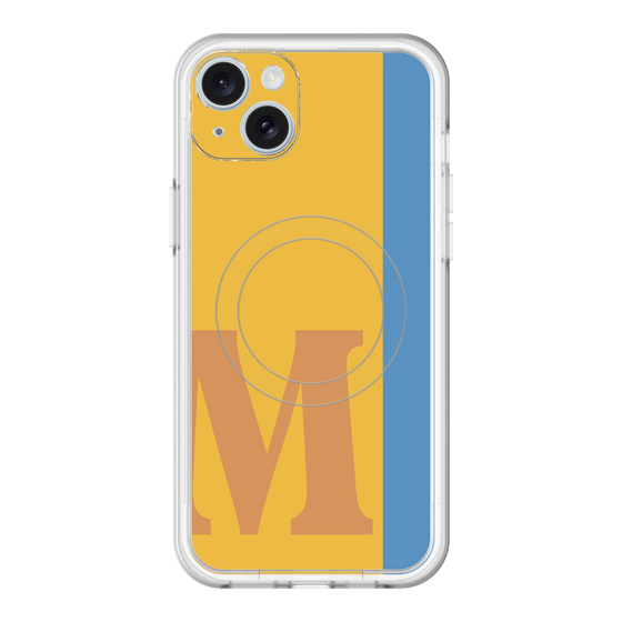 スリムプロテクションプレミアムケース with MagSafe［ オリジナル - initial color line - M orange ］