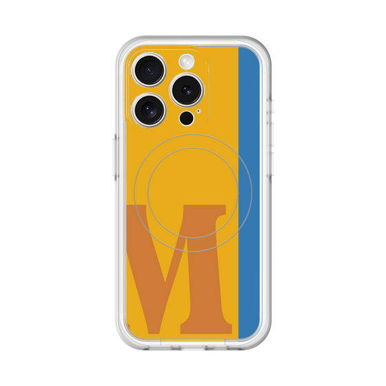 スリムプロテクションプレミアムケース with MagSafe［ オリジナル - initial color line - M orange ］