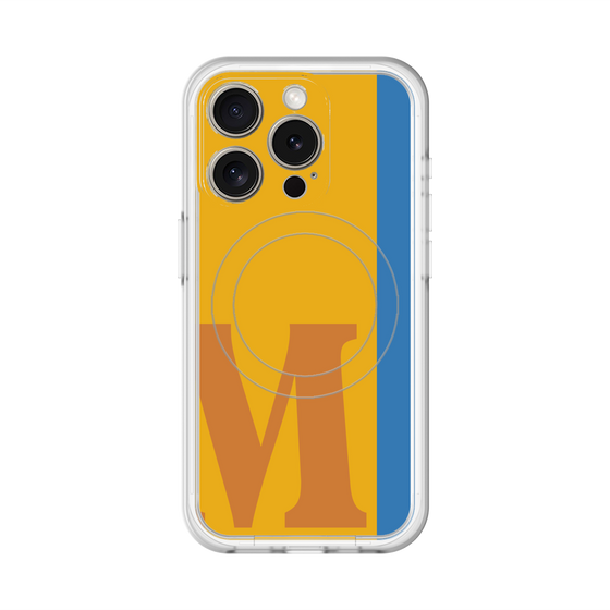 スリムプロテクションプレミアムケース with MagSafe［ オリジナル - initial color line - M orange ］
