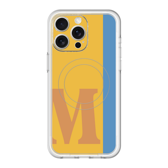 スリムプロテクションプレミアムケース with MagSafe［ オリジナル - initial color line - M orange ］
