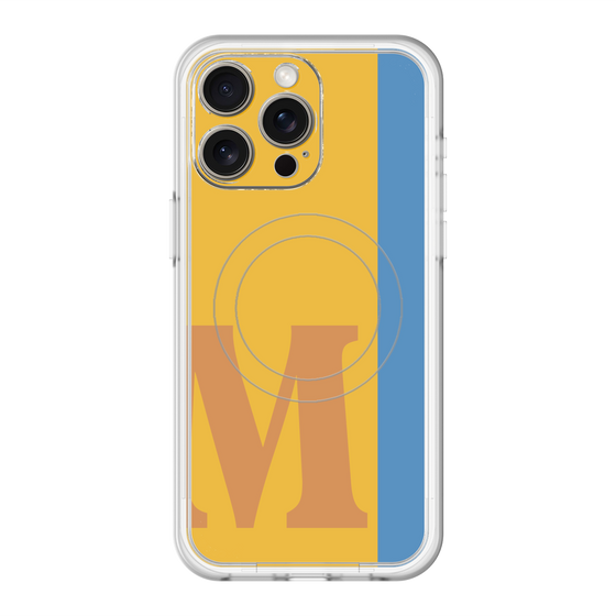 スリムプロテクションプレミアムケース with MagSafe［ オリジナル - initial color line - M orange ］