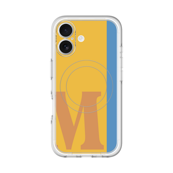 スリムプロテクションプレミアムケース with MagSafe［ オリジナル - initial color line - M orange ］