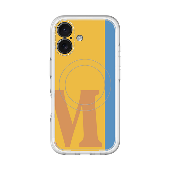 スリムプロテクションプレミアムケース with MagSafe［ オリジナル - initial color line - M orange ］