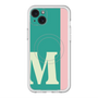 スリムプロテクションプレミアムケース with MagSafe［ オリジナル - initial color line - M green ］