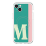 スリムプロテクションプレミアムケース with MagSafe［ オリジナル - initial color line - M green ］