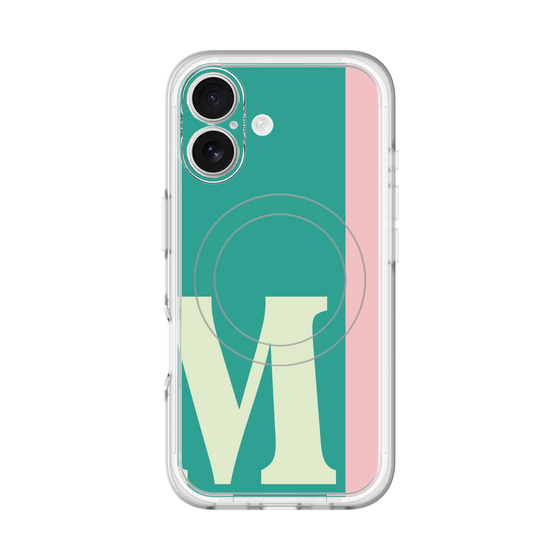 スリムプロテクションプレミアムケース with MagSafe［ オリジナル - initial color line - M green ］
